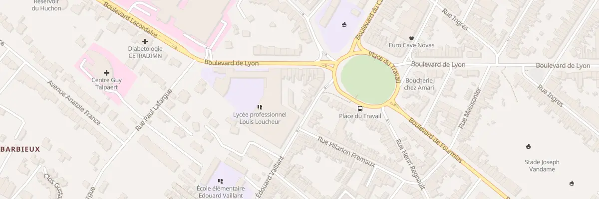 Plan du 16 Rue Edouard Vaillant à Roubaix