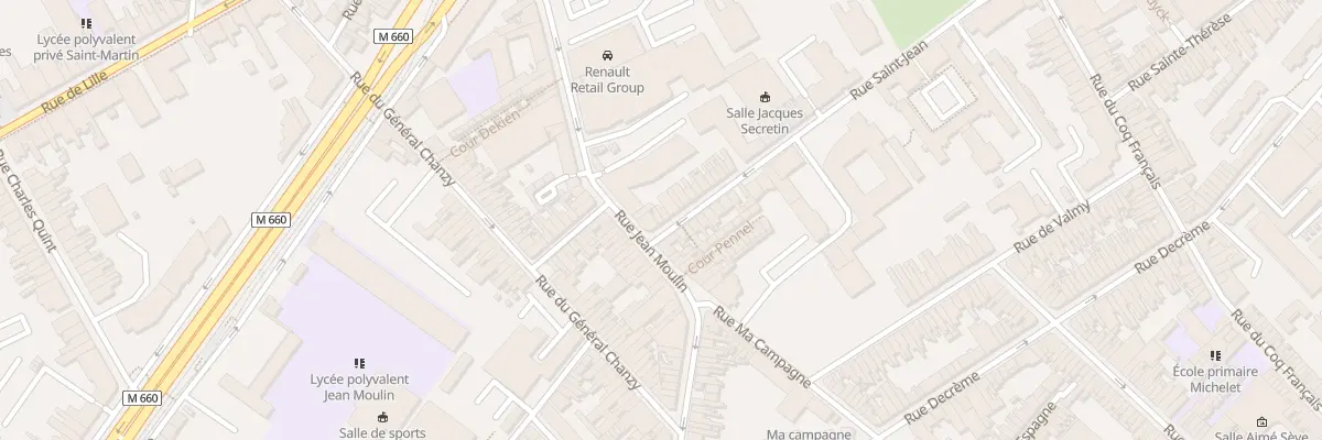 Plan du 1 Rue Saint-Jean à Roubaix