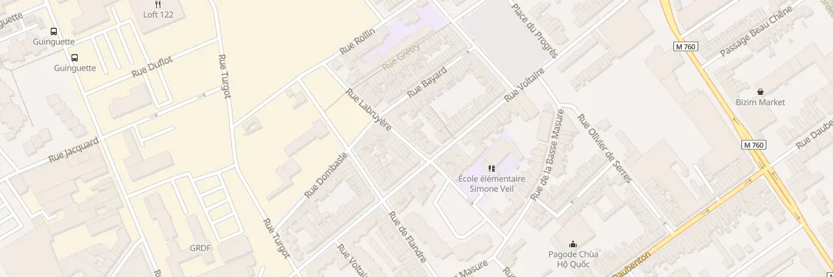 Plan du 20 Rue la Bruyère à Roubaix