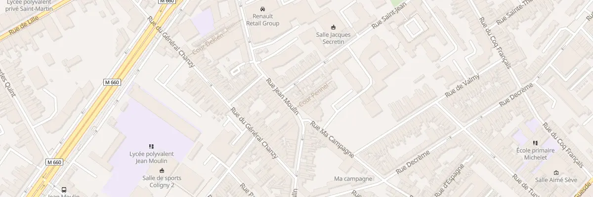 Plan du 63 Rue Jean Moulin à Roubaix