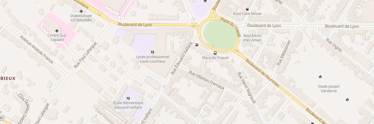 Plan du 13 Rue Edouard Vaillant à Roubaix