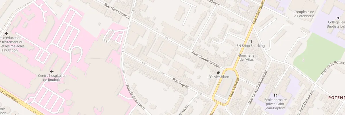 Plan du 9 Rue Ingres à Roubaix