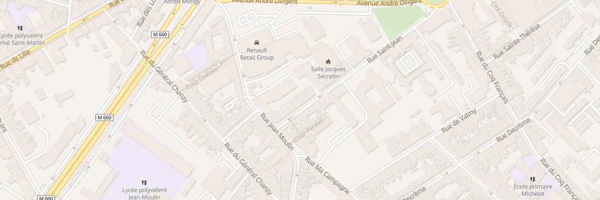 Plan du 19 Rue Saint-Jean à Roubaix