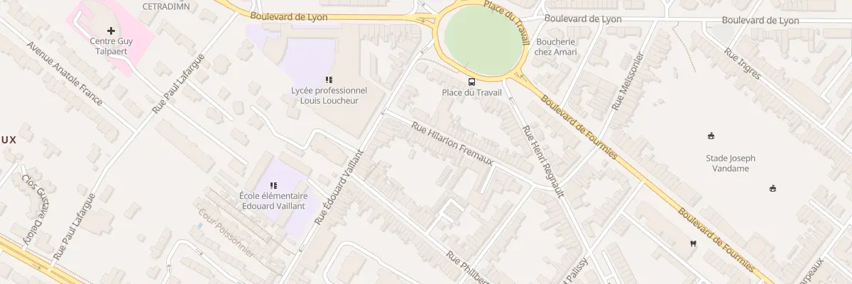 Plan du 16 Rue Hilarion Frémaux à Roubaix