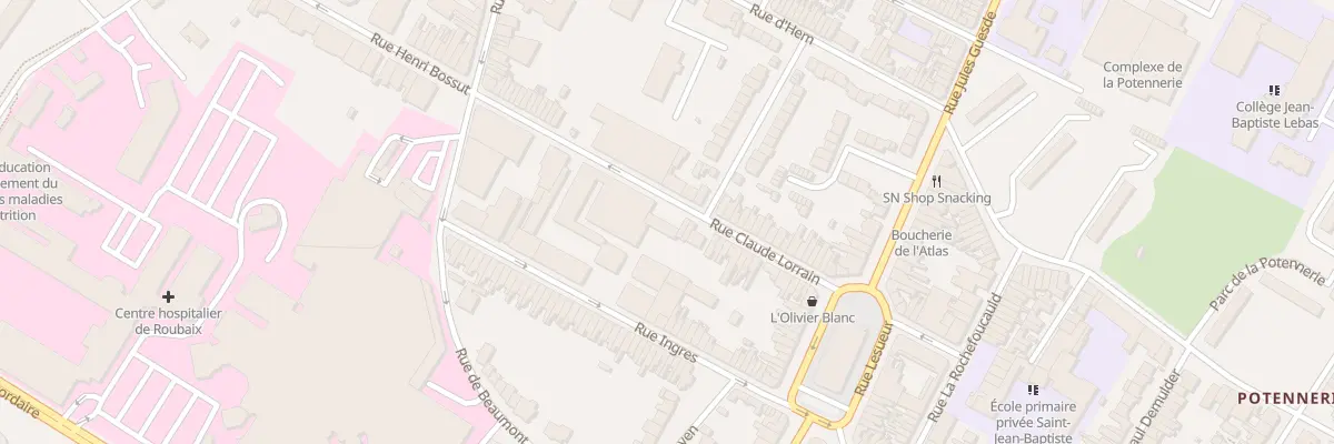 Plan du 20B Rue Claude Lorrain à Roubaix