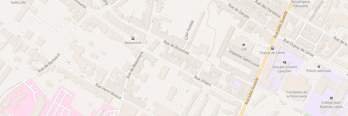 Plan du 23 Rue d’Hem à Roubaix