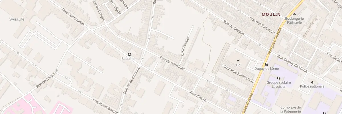 Plan du 65 Rue de Bouvines à Roubaix