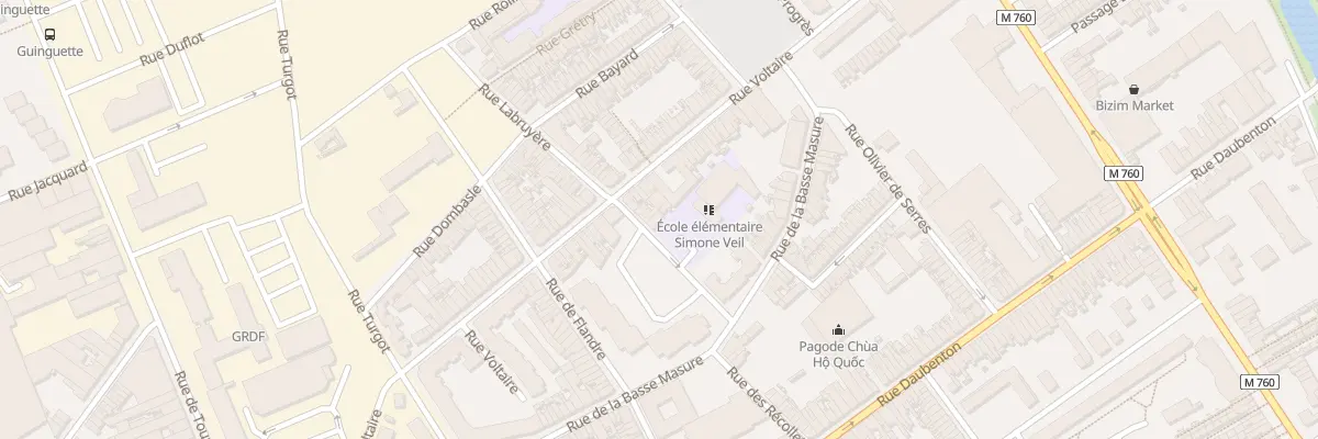 Plan du 6 Rue la Bruyère à Roubaix