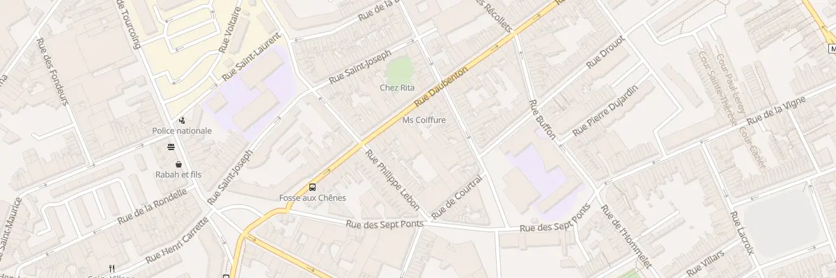Plan du 50 Rue Daubenton à Roubaix