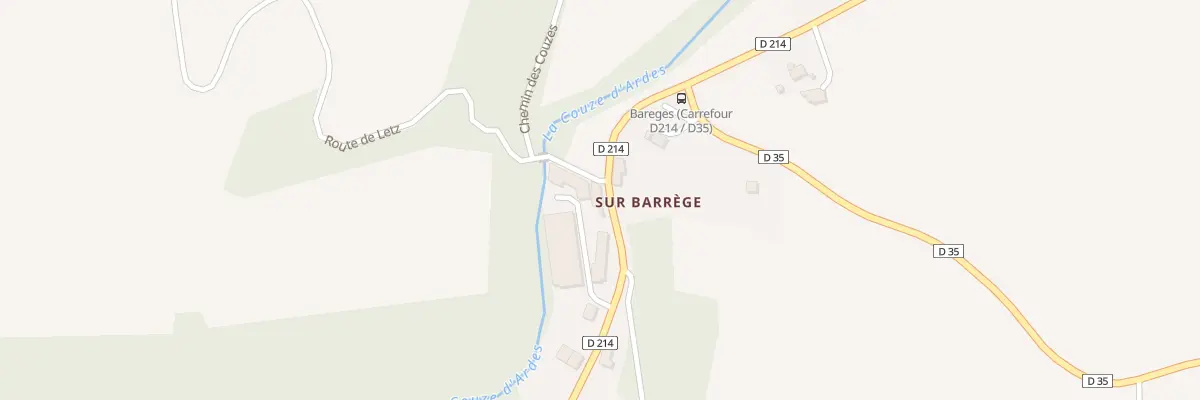 Plan du 5006 Rte de la Couze Bareges à Augnat