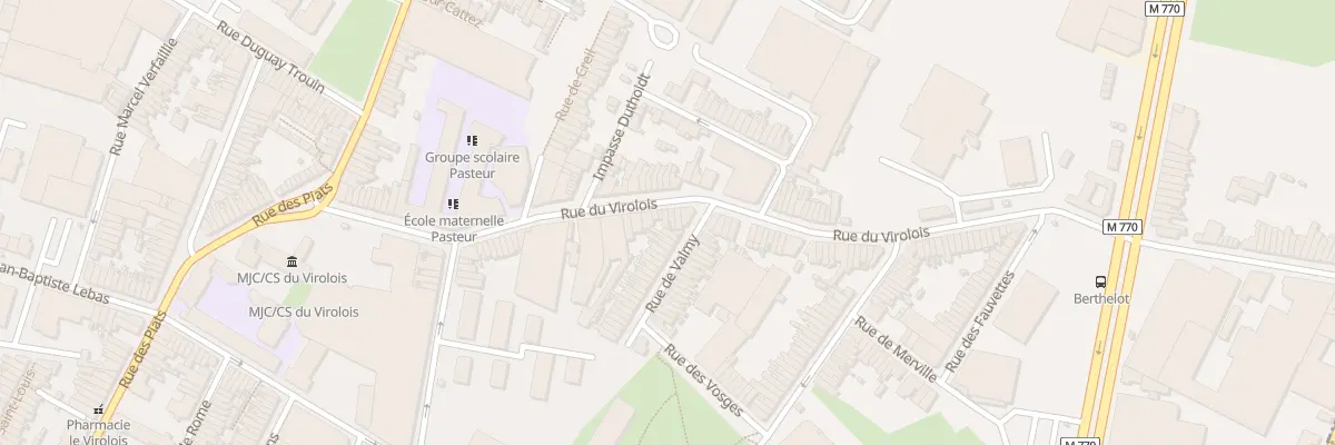 Plan du 94 Rue du Virolois à Tourcoing