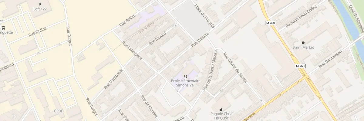 Plan du 94 Rue Voltaire à Roubaix