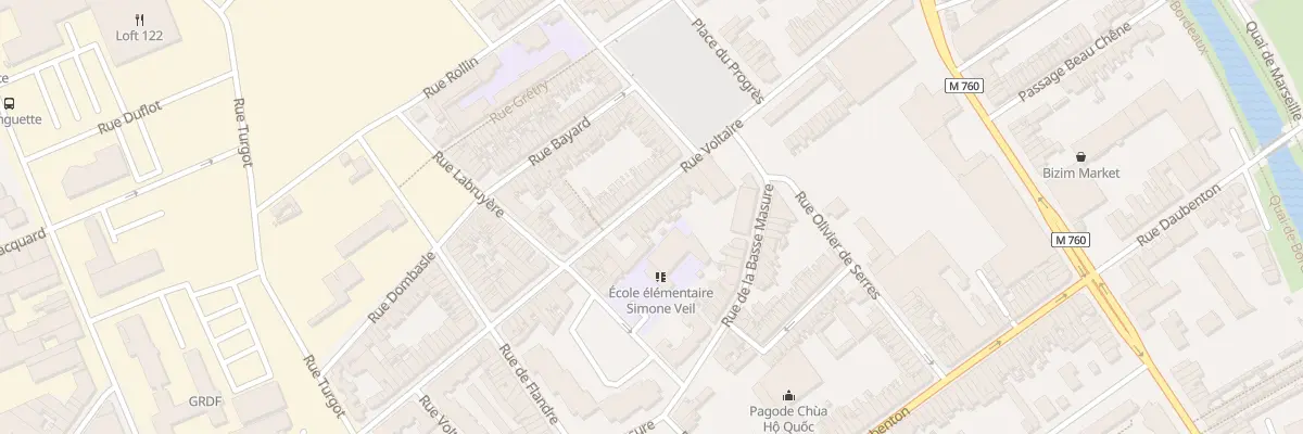 Plan du 96 Rue Voltaire à Roubaix