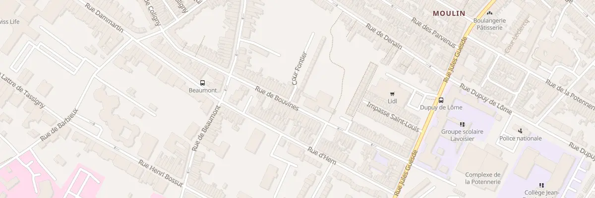 Plan du 85 Rue de Bouvines à Roubaix