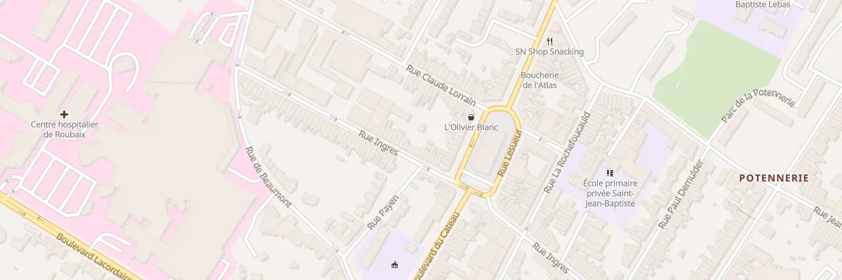Plan du 29 Rue Ingres à Roubaix