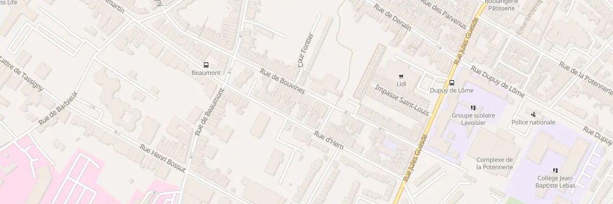 Plan du 40 Rue de Bouvines à Roubaix