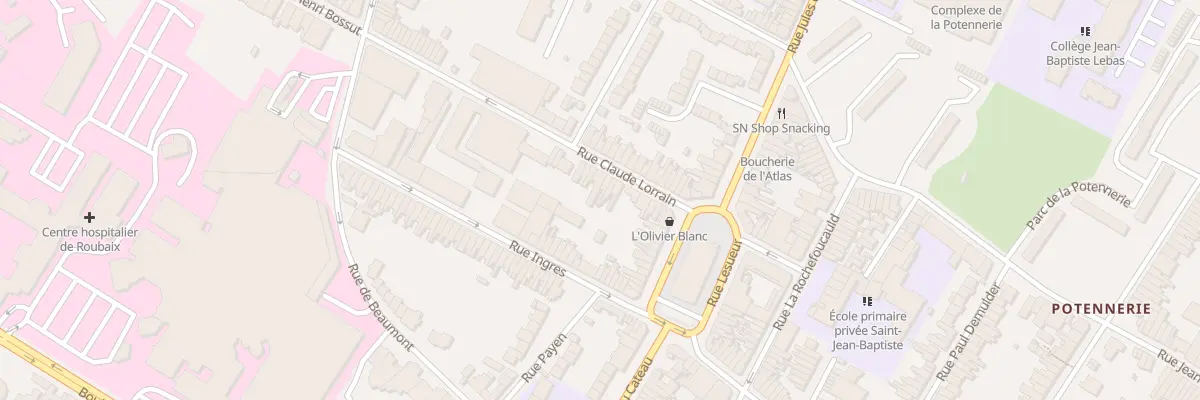 Plan du 38 Rue Claude Lorrain à Roubaix