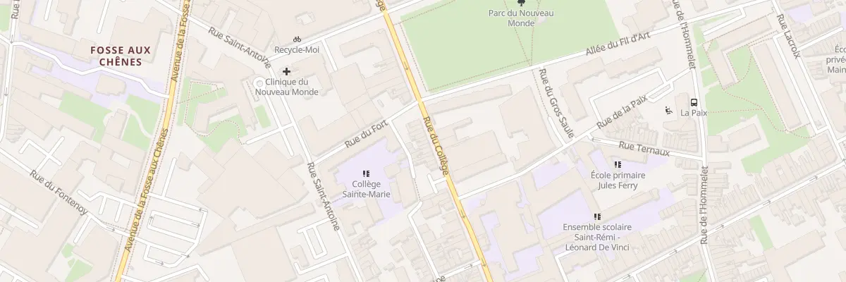 Plan du 133 Rue du Collège à Roubaix