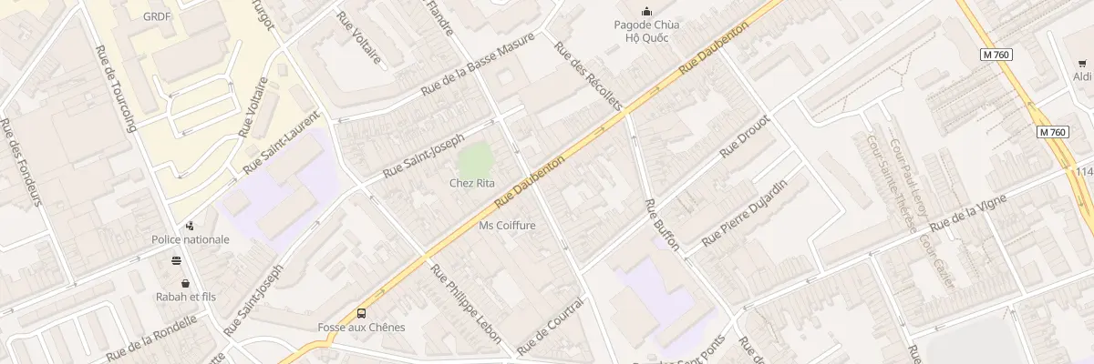 Plan du 70 Rue Daubenton à Roubaix