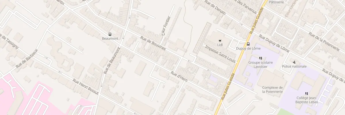 Plan du 46 Rue de Bouvines à Roubaix