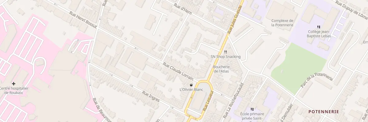Plan du 77 Rue Claude Lorrain à Roubaix