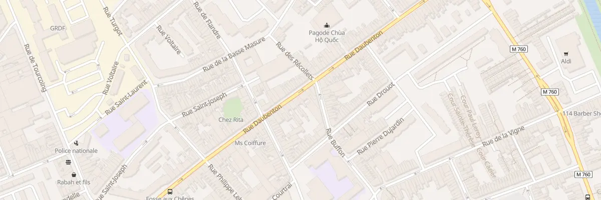 Plan du 88 Rue Daubenton à Roubaix