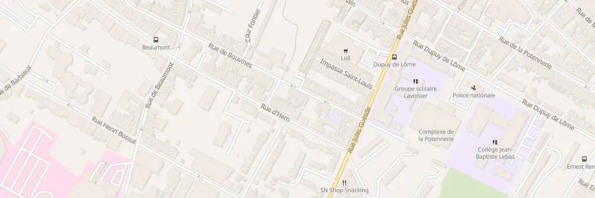 Plan du 66 Rue de Bouvines à Roubaix
