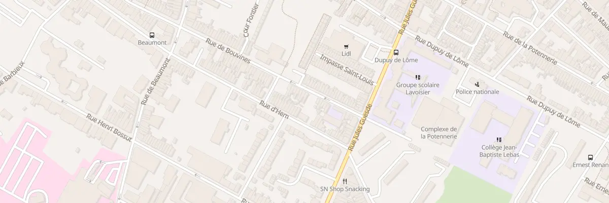 Plan du 72 Rue de Bouvines à Roubaix