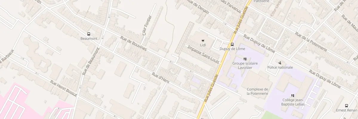 Plan du 115 Rue de Bouvines à Roubaix