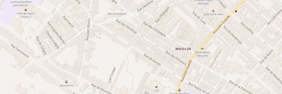 Plan du 53 Rue de Denain à Roubaix