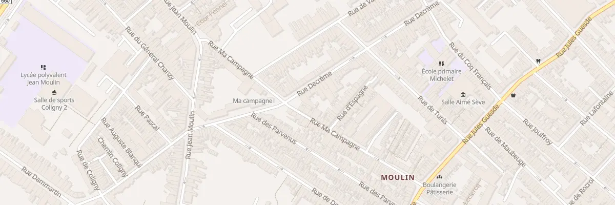Plan du 40 Rue Decrême à Roubaix