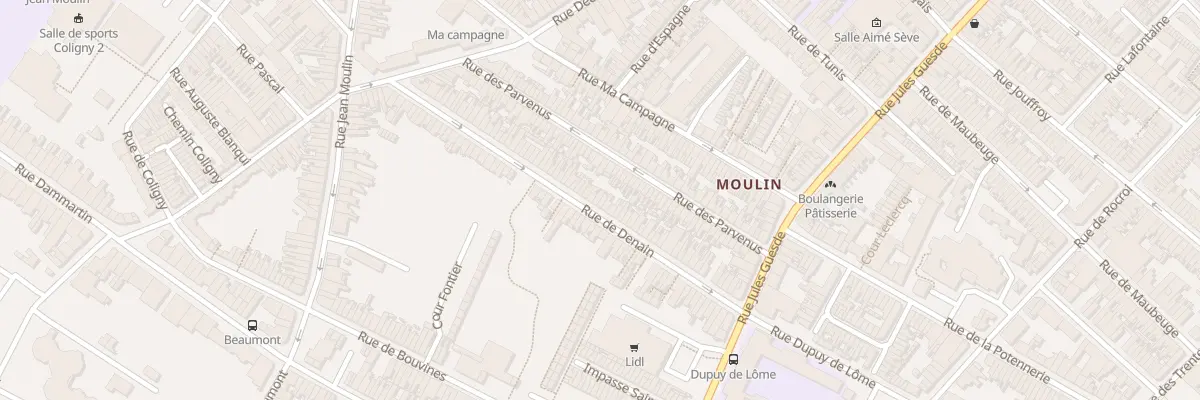Plan du 67 Rue de Denain à Roubaix