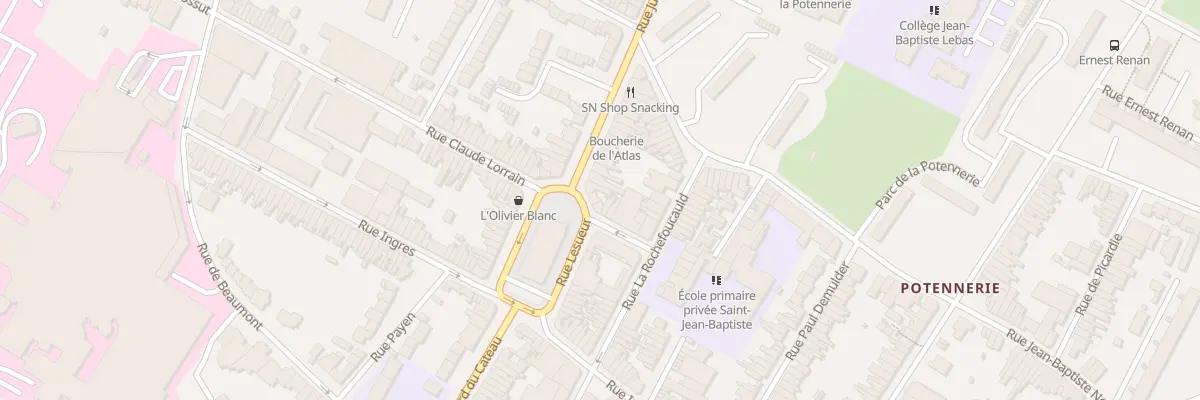 Plan du 9 Pas Saint-Jean-Baptiste à Roubaix
