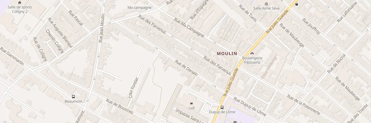 Plan du 73 Rue de Denain à Roubaix