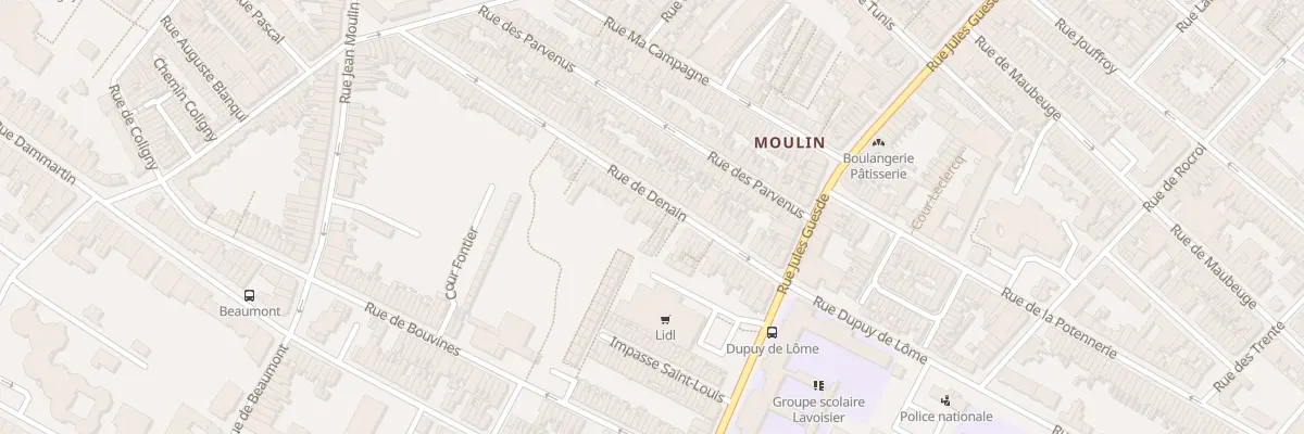 Plan du 110 Rue de Denain à Roubaix