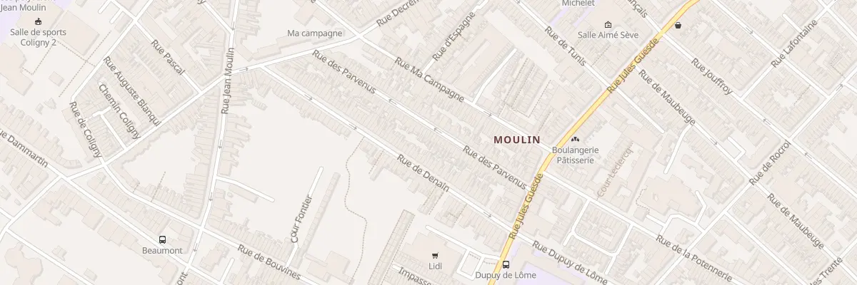 Plan du 66 Rue des Parvenus à Roubaix
