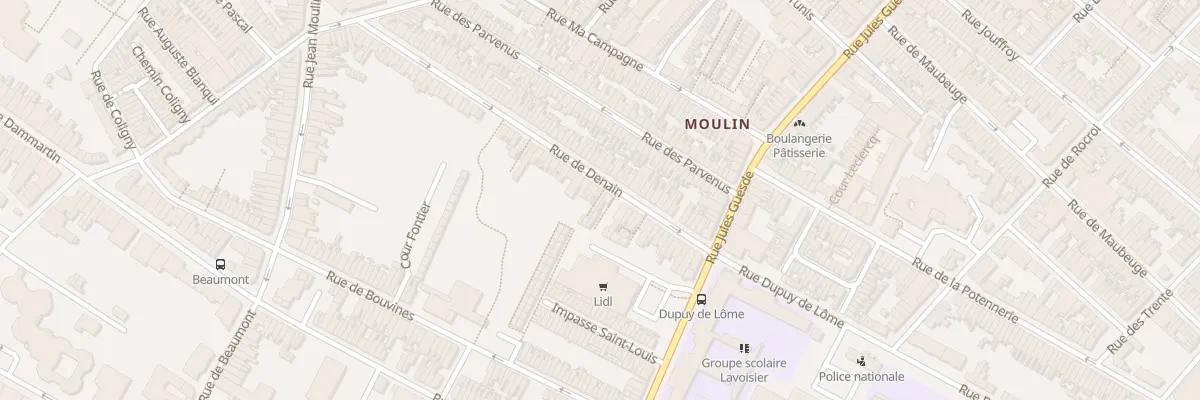 Plan du 116 Rue de Denain à Roubaix