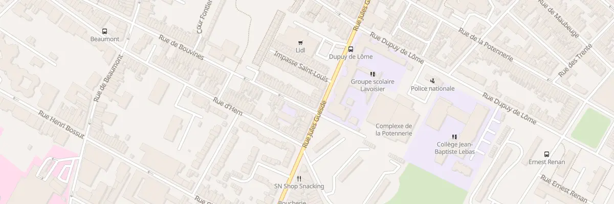Plan du 155 Rue de Bouvines à Roubaix