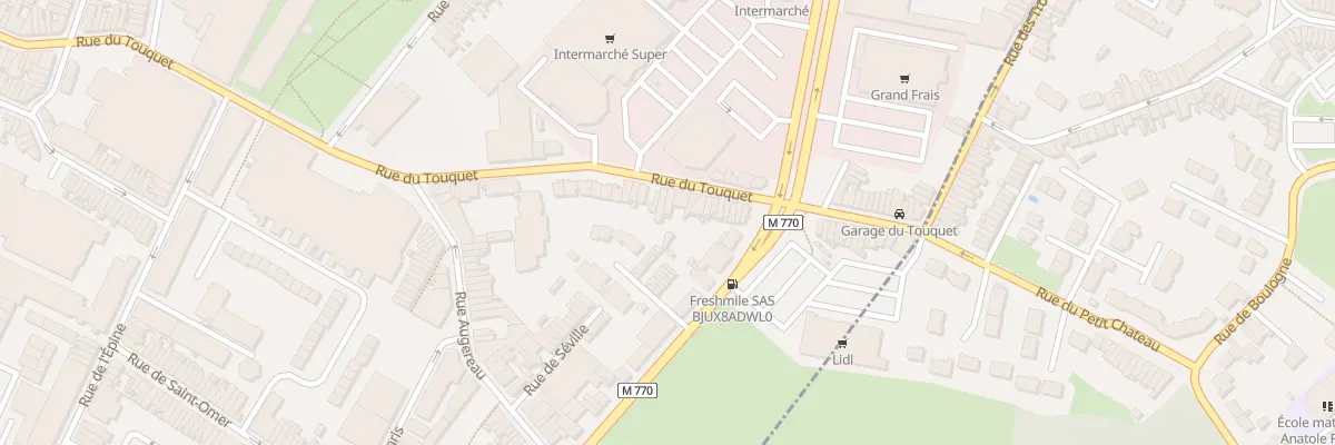 Plan du 200 Rue du Touquet à Tourcoing