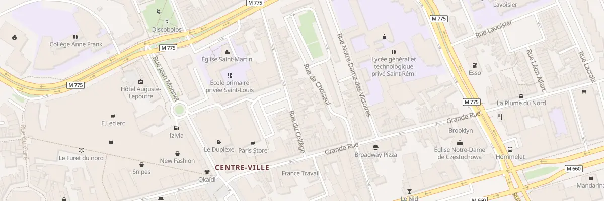 Plan du 12 Rue du Collège à Roubaix