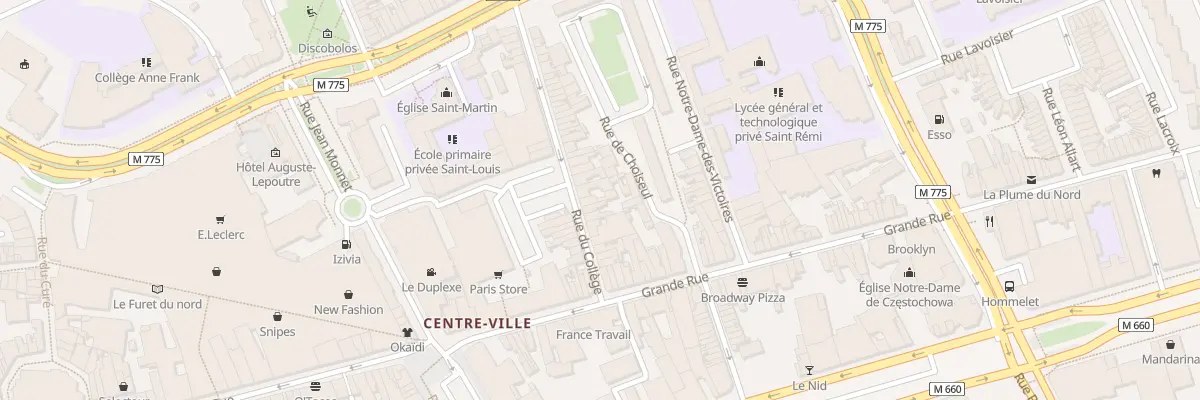 Plan du 10 Rue du Collège à Roubaix