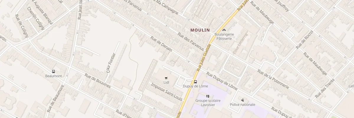 Plan du 130 Rue de Denain à Roubaix