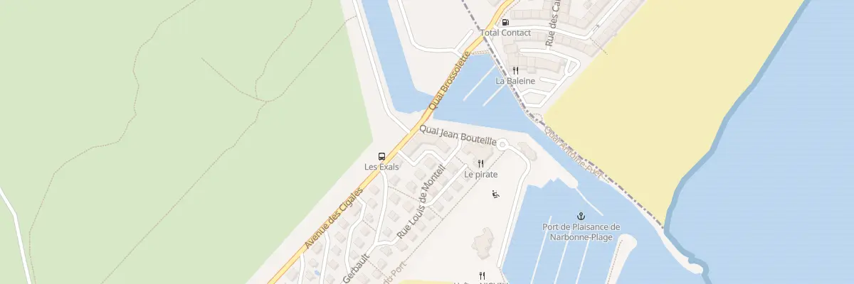 Plan du 3 Quai Jean Bouteille (Plage) à Narbonne