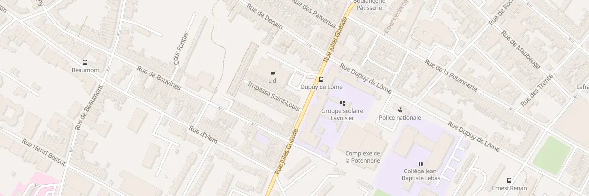 Plan du 6 Imp St Louis 31 B Jules Guesde à Roubaix