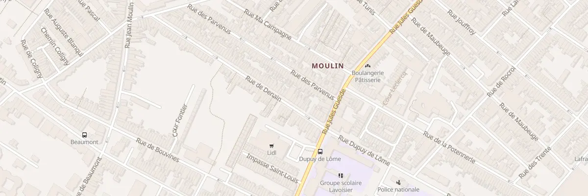 Plan du 97 Rue de Denain à Roubaix