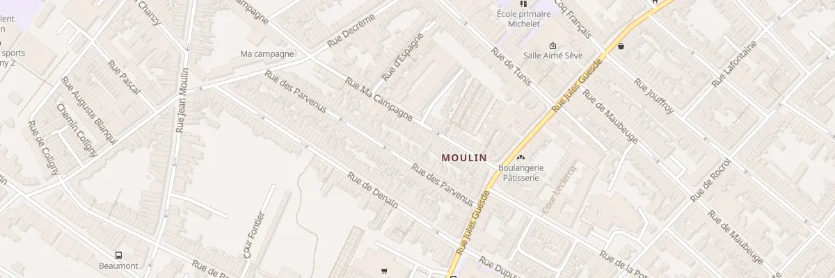 Plan du 100 Rue ma Campagne à Roubaix