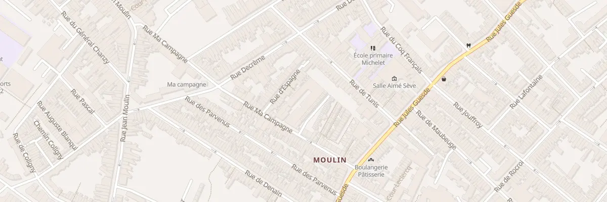 Plan du 73J Rue ma Campagne à Roubaix