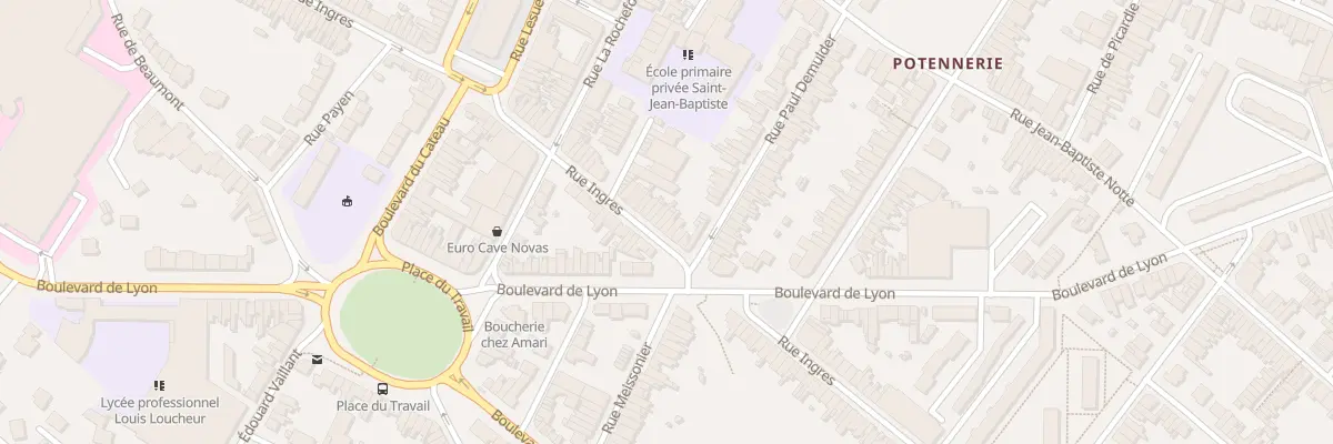 Plan du 89 Rue Ingres à Roubaix