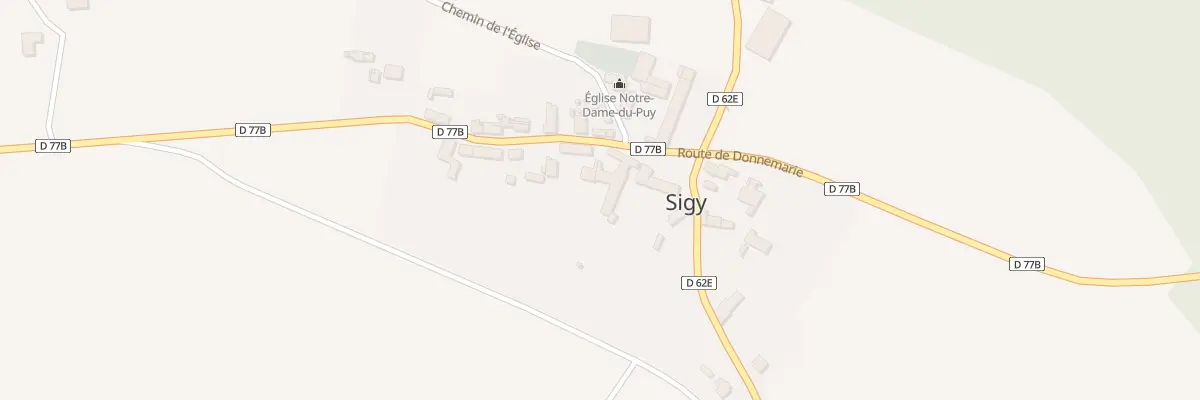 Plan du 2 Rte Donnemarie à Sigy