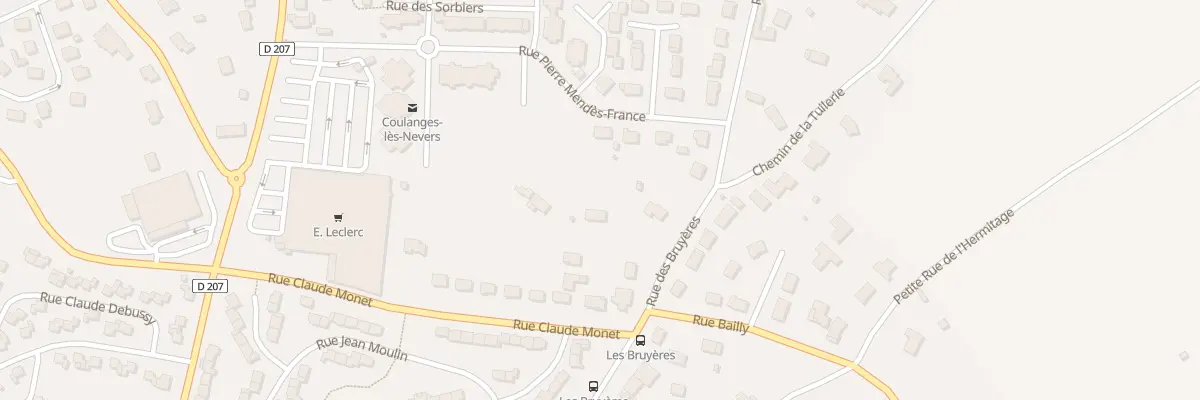 Plan du 9007 Rue des Bruyères à Coulanges-lès-Nevers